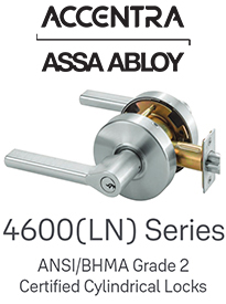 Accentra 4600LN Series, ANSI/BHMA Grade 2 Certified Cylindrical Locks